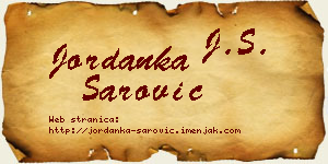 Jordanka Šarović vizit kartica